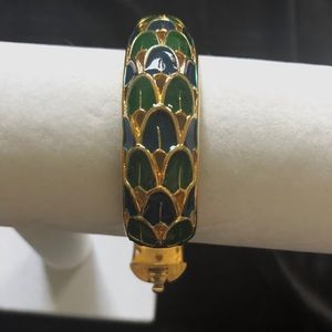Retro enamel bangle bracelet.